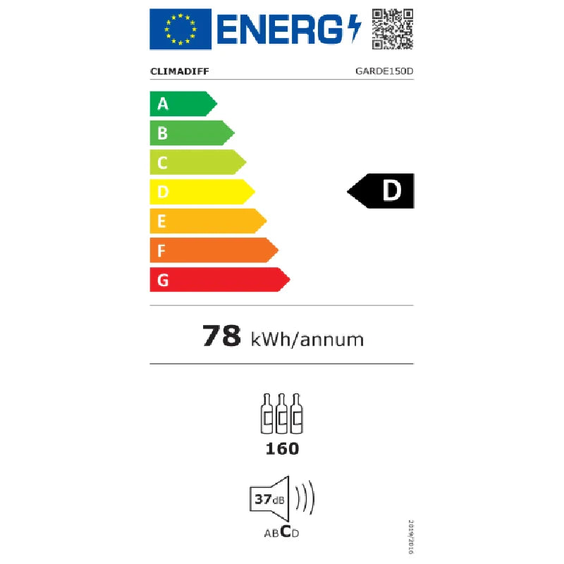 Climadiff Wijnkoelkast | GARDE150D | Multizone - Wijn-Koelkast