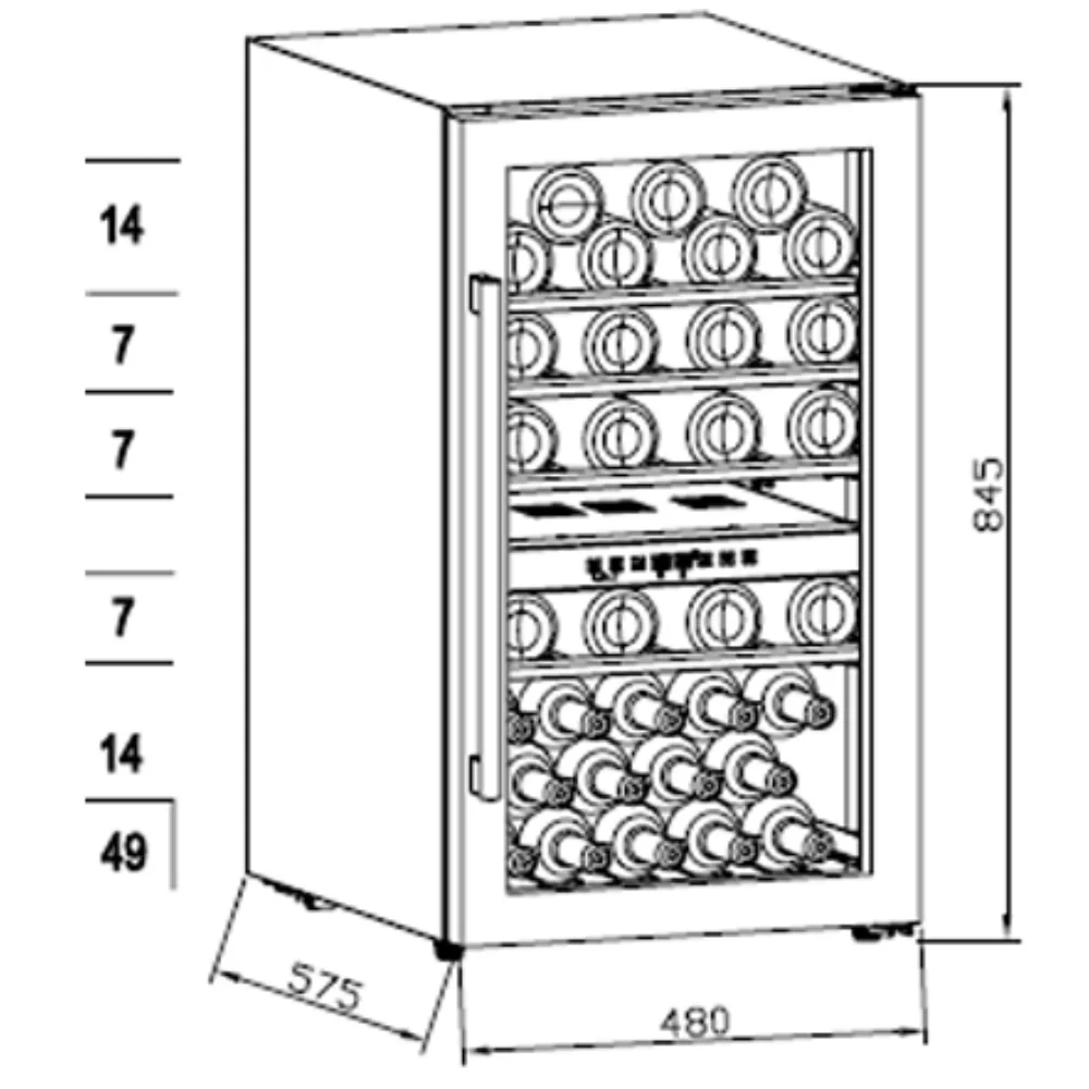 Cavecool | Raw Citrine 49 | 2 Zones Cavecool