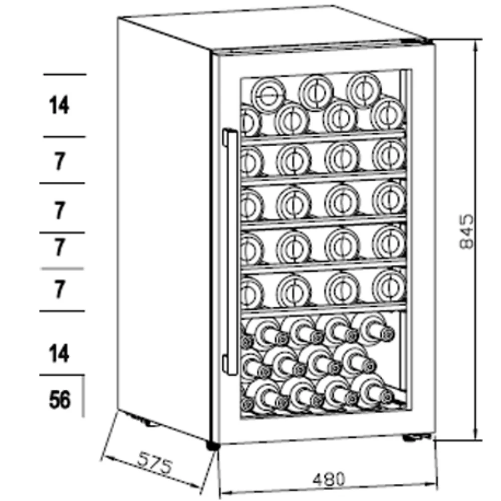 Cavecool | Raw Citrine 56 | 1 Zone Cavecool