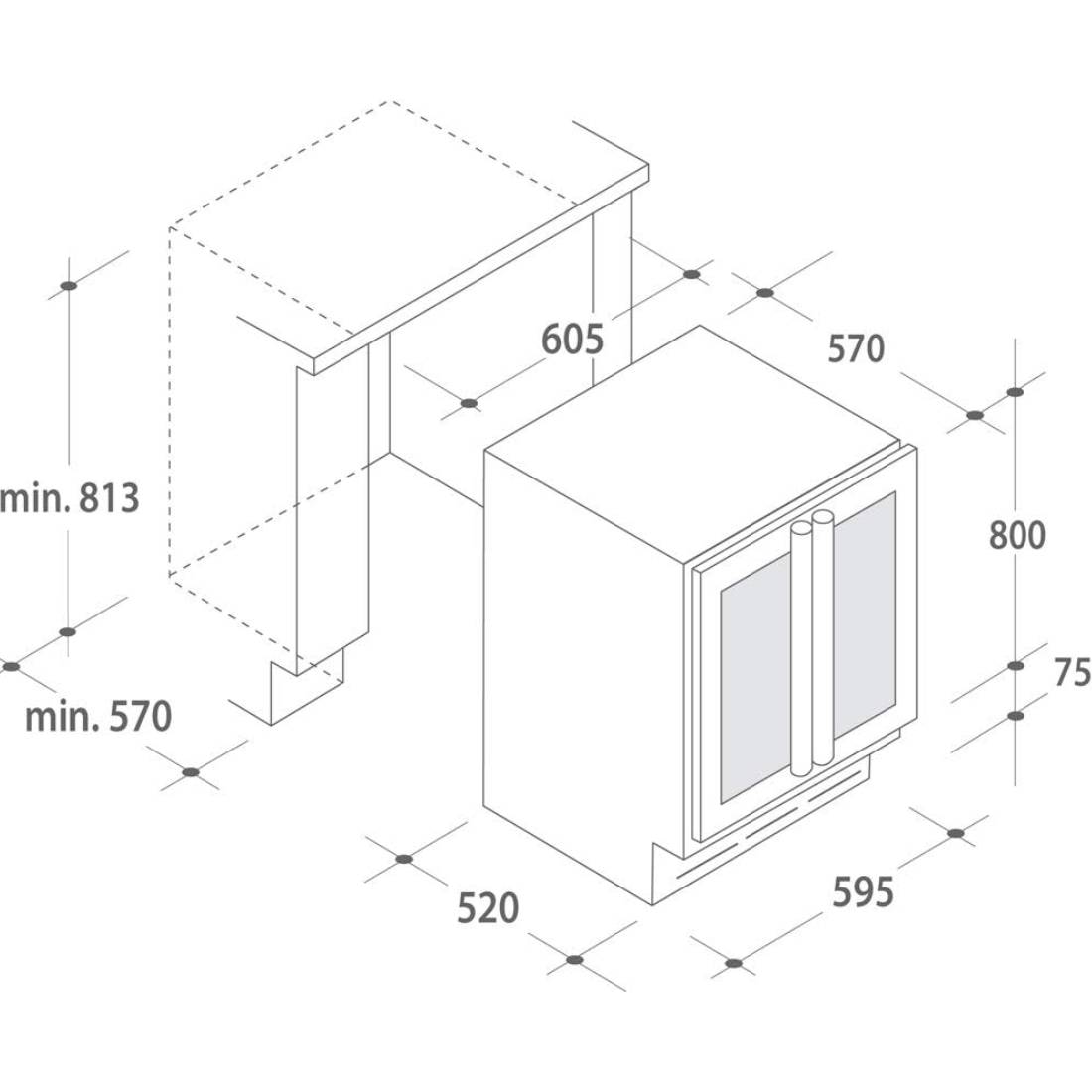 Candy Wijnkoelkast | CCVB 60D/1 | 2 Zones Candy