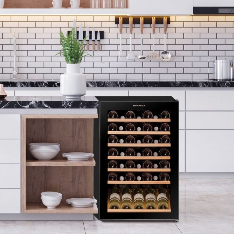 Dunavox Wijnkoelkast | DXFH-48.130 | 48 Flessen | 1 Zone - Wijn-Koelkast