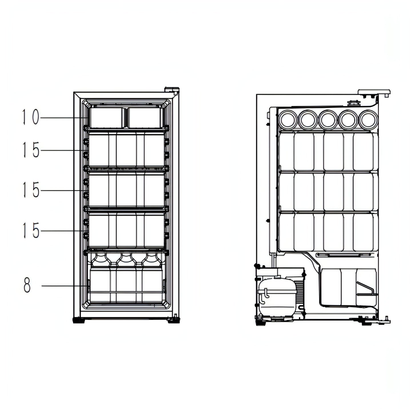 Cavin Bierkoelkast | Northern Collection 53 | 53 liter - Wijn-Koelkast