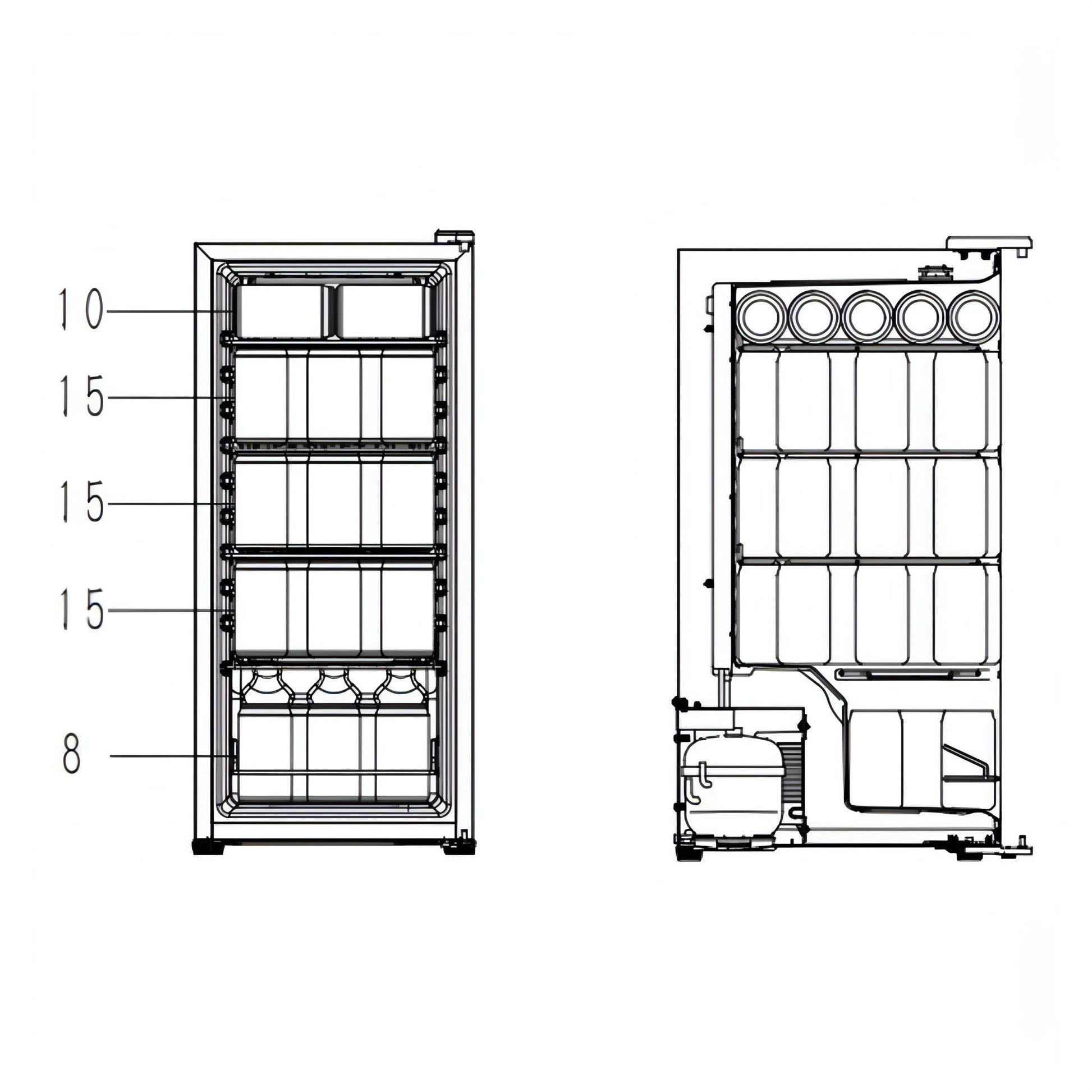 Cavin Bierkoelkast | Northern Collection 53 | 53 liter - Wijn-Koelkast